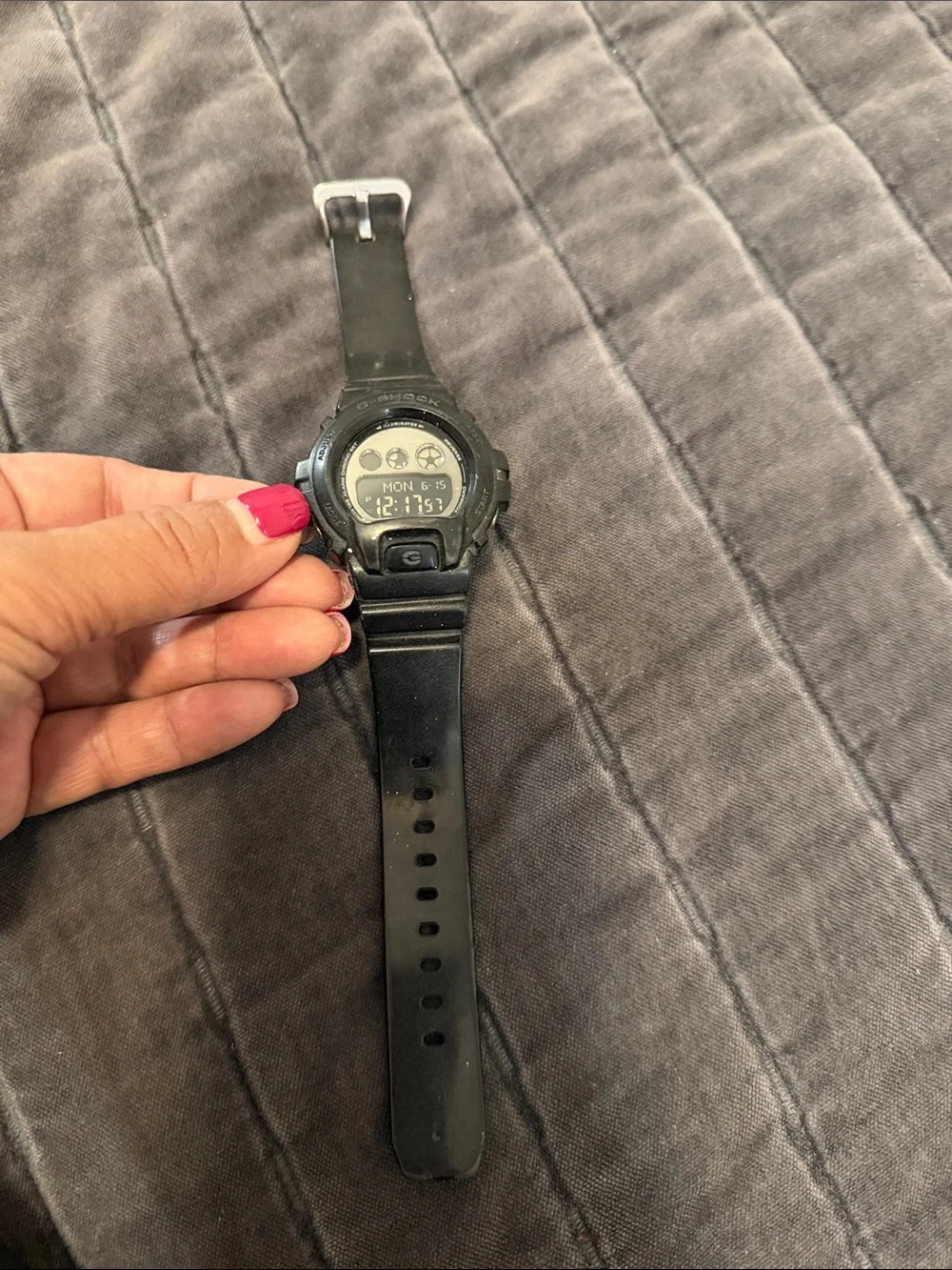 G Shock Black Digital Sports Smartwatch with Durable Resin Band